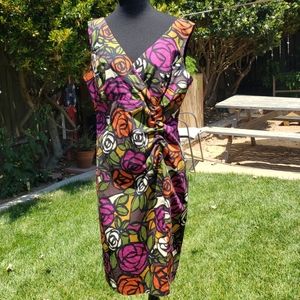 R&K Originals Floral Dress with slight Ruching